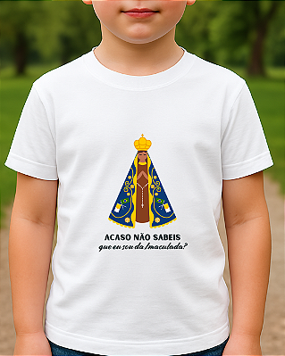 T-shirt Infantil Acaso não sabeis Branca