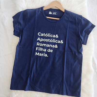 Babylook Católica Apostólica Romana Azul Marinho