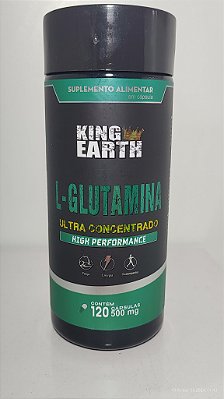 L-Glutamina - Ultra Concentrado - High Performance - 120 Cápsulas / 500mg - King Earth