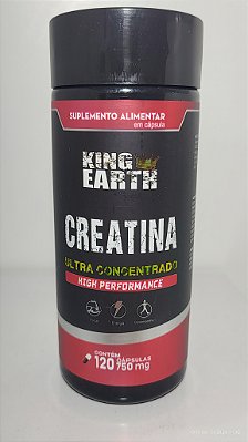Creatina - Ultra Concentrado - High Performance - 120 Cápsulas / 750mg - King Earth