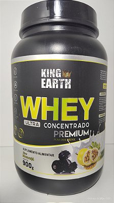 Whey Protein - King Earth - Ultra Concentrado - Sabor Maracujá - 900g - Premium