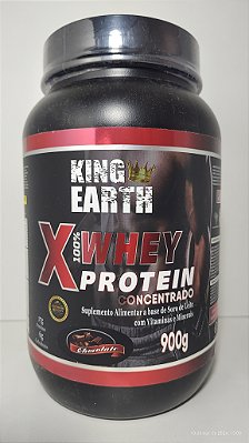 Whey Protein - King Earth - Concentrado - Sabor Chocolate - 900g