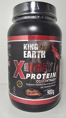 Whey Protein - King Earth - Concentrado - Sabor Morango - 900g