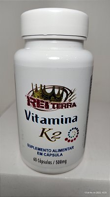 VITAMINA K2 - 60 CÁPSULAS / 500MG - REI TERRA