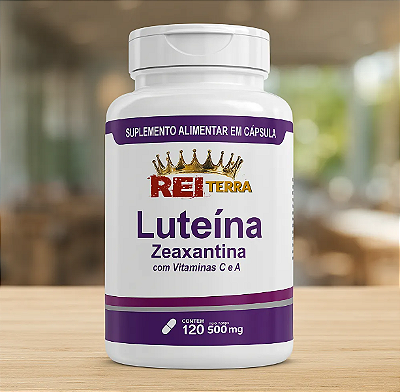 LUTEÍNA ZEAXANTINA COM VIT C e A - 120 CAPSULAS 500MG - REI TERRA