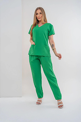 Scrub / Pijama Hospitalar Básico Verde Bandeira