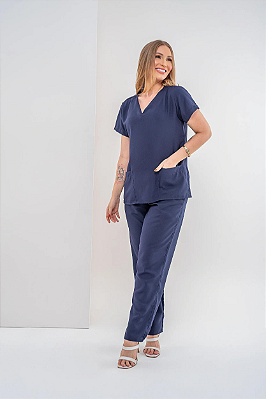 Scrub / Pijama Hospitalar Básico Azul Marinho