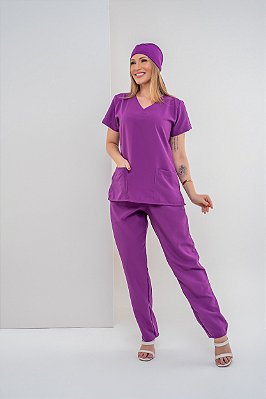 Scrub / Pijama Hospitalar Básico Roxo