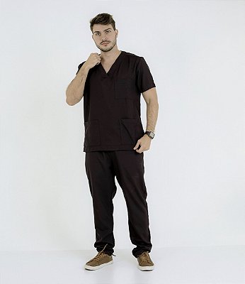 Scrub / Pijama Hospitalar Básico Masculino Preto