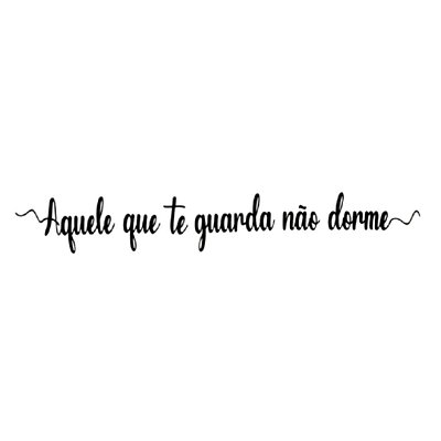 Kit 10 Apliques Decorativos Aquele Que Te Guarda Não Dorme Preto em MDF