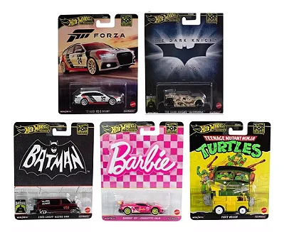 Set 5 Miniaturas Hot Wheels Pop Culture