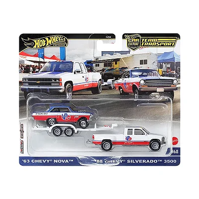 Hot Wheels Team Transport - 63 Chevy Nova + 88 Chevy Silverado 3500