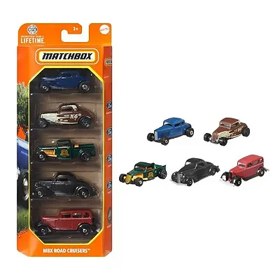 Matchbox Pack 5 Miniaturas - MBX Road Cruisers
