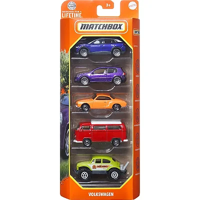 Matchbox Pack 5 Miniaturas - Volkswagen