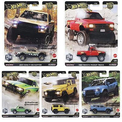 Hot Wheels Premium Car Culture - Set com 5 Miniaturas