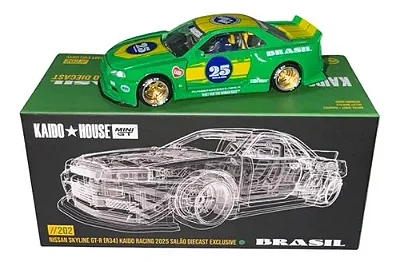 Mini GT Kaido House - Nissan Skyline 2025 Salão Diecast
