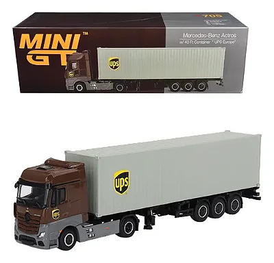 Mini GT - Mercedes Benz Actros + Container - UPS Europe
