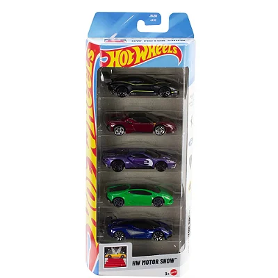 Set Hot Wheels Motor Show - 5 Miniaturas