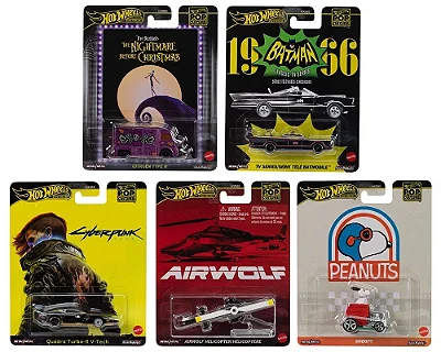 Set Hot Wheels Pop Culture - 5 Miniaturas
