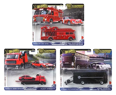 Set Hot Wheels Team Transport - Toyota, Ferrari, Lykan