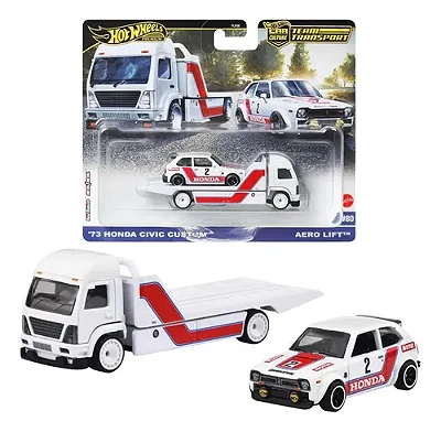 Hot Wheels Team Transport -73 Honda Civic Custom + Aero Lift