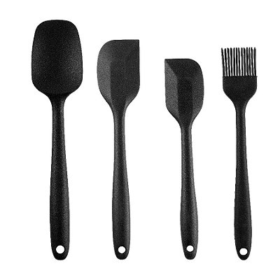 Espátula E Pincel Silicone - Multiuso - 4 unidades - Cromus Linha Profissional