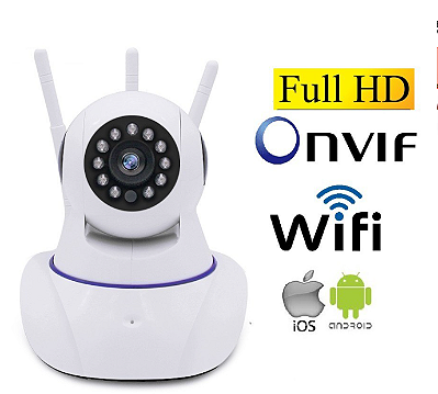Baba Eletronica Câmera Ip Wifi Sd Visao Noturna 2 OU 3 Antenas