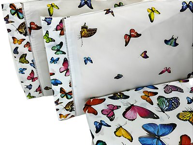 Jogo de Lençol 3 Peças Borboleta Queen