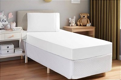 Jogo de lençol Solteiro 02 peças liso Branco