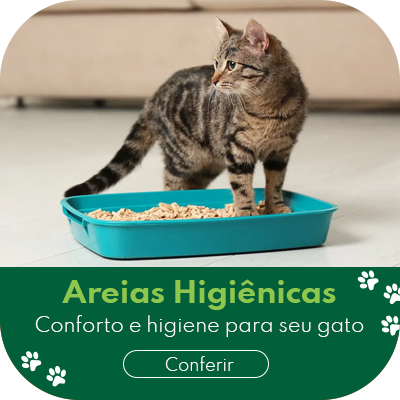 Mini areia higiênica