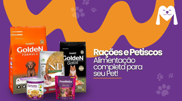 mini banner rações e petiscos