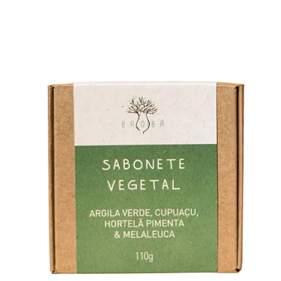 Sabonete Argila Verde, Cupuaçu, Hortelã Pimenta e Melaleuca