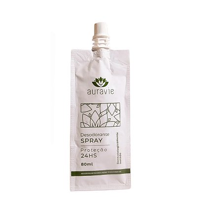 Refil Desodorante Natural e Vegano Spray Aura Bioma 80 ml
