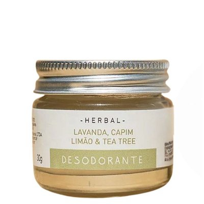 Desodorante Natural Cremoso Herbal Vegano 30g - Baobá