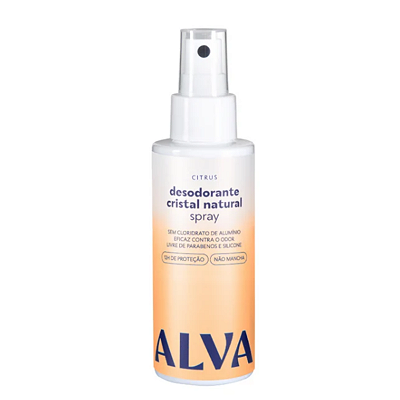 Desodorante Spray Cristal Natural Citrus Vegano 120ml Alva