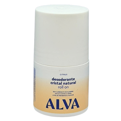 Desodorante Roll on Cristal Natural Citrus Vegano 50ml Alva