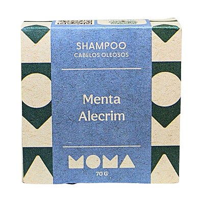 Shampoo Sólido Menta e Alecrim - Cabelos Oleosos 70g