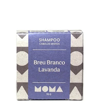 Shampoo Sólido Breu Branco e Lavanda - Cabelos Mistos 70g