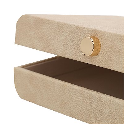 CAIXA EM MDF COM REVESTIMENTO EM PU  G - 19326