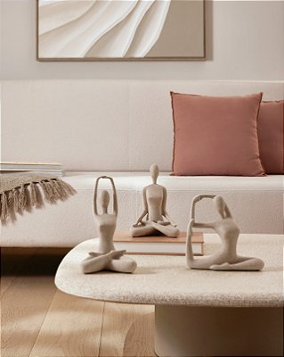 KIT ESCULTURA YOGA EM POLIRRESINA - 19432