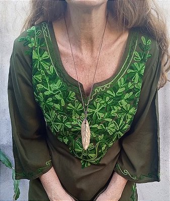 Bata bordada indiana boho chic
