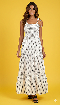 Vestido lástex poá