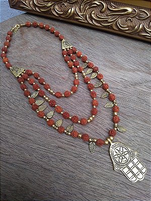 Colar rudraksha hamsa