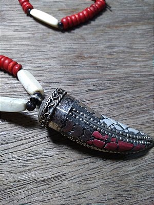 Colar marrocos chifre étnico