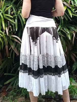 Saia étnica com crochet