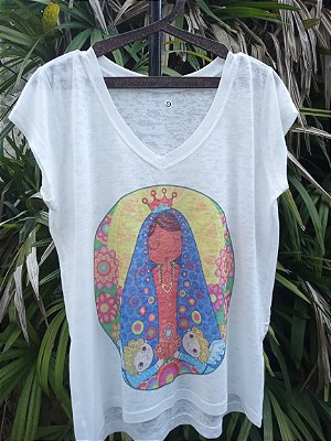 Camiseta baby look devorê malha podrinha G