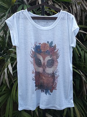 Camiseta baby look devorê malha podrinha G