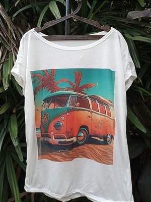 T-Shirts camiseta feminina mística yoga gato kombi filtro dos sonhos devore hippie.