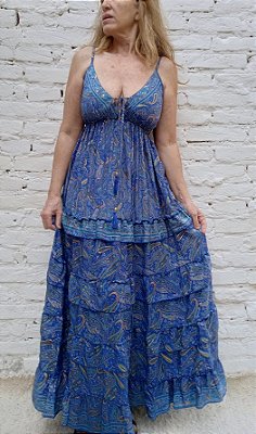 Vestido boho indiano bababo