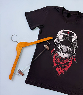T-Shirts visco gato motoqueiro G